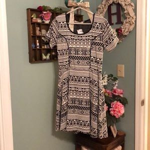 Aztec Patterned Skater Dress
